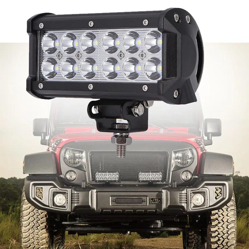 LED Ʈ  36W 7 ġ LED ȫ ۾  OffRoad   ĳ Ʈ   LED  SUV Ʈ ڵ ATV 10-30V DC